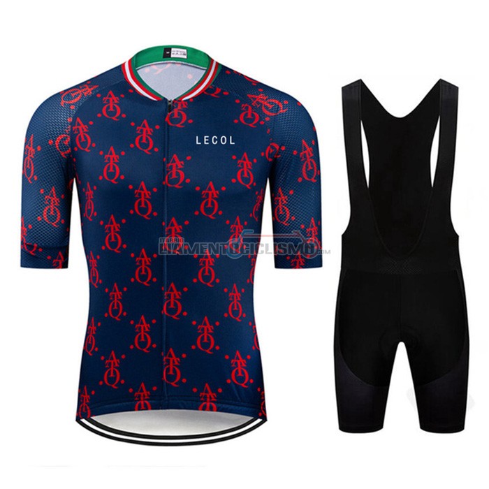 Abbigliamento Ciclismo Le Col Manica Corta 2020 Spento Blu Rosso